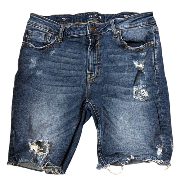 Vigoss Pants - Vigoss Marley Distressed Mid Rise Jean Shorts Size 29